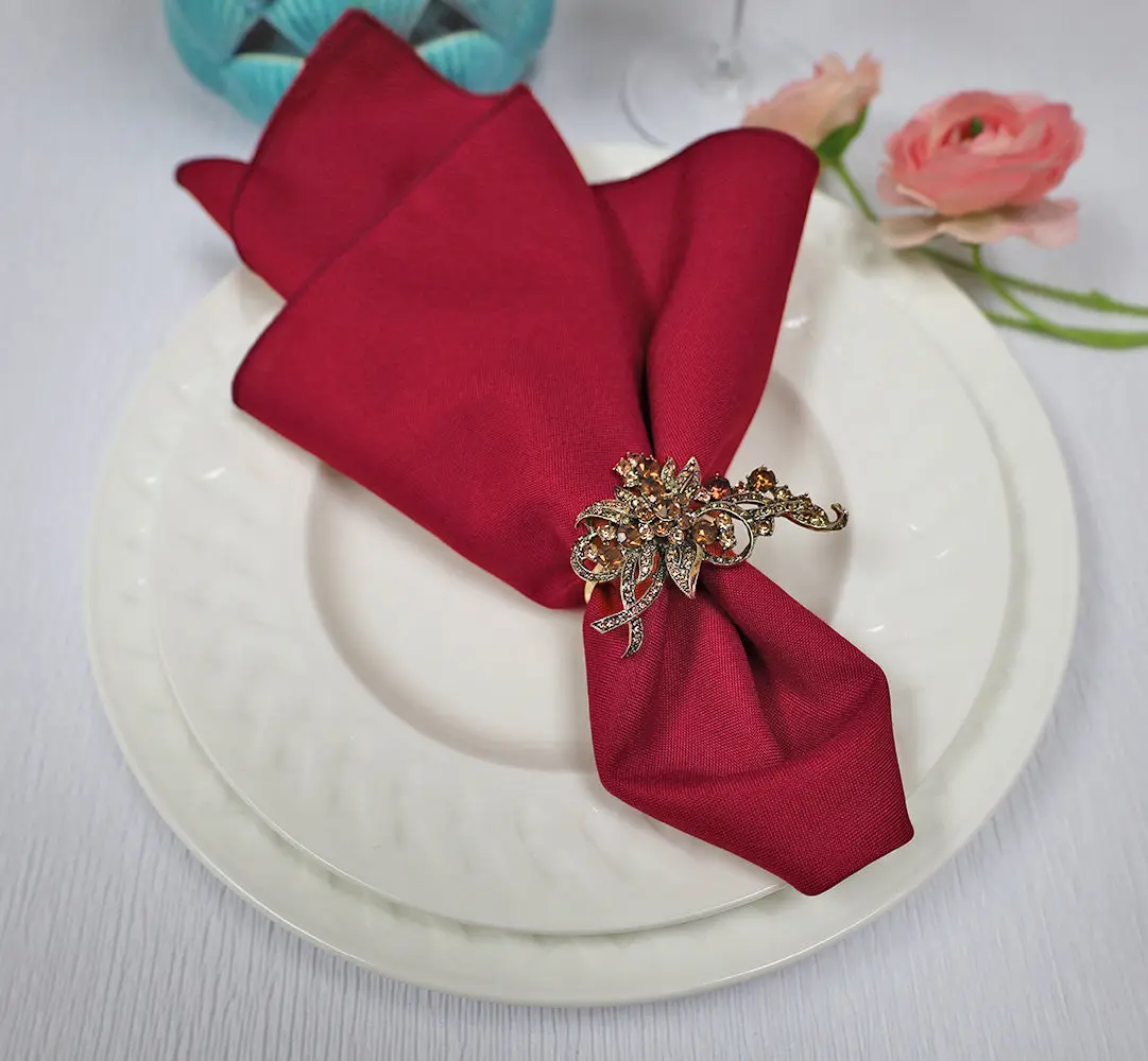 17"x17" Polyester Napkins - Apple Red (10pcs/pk)