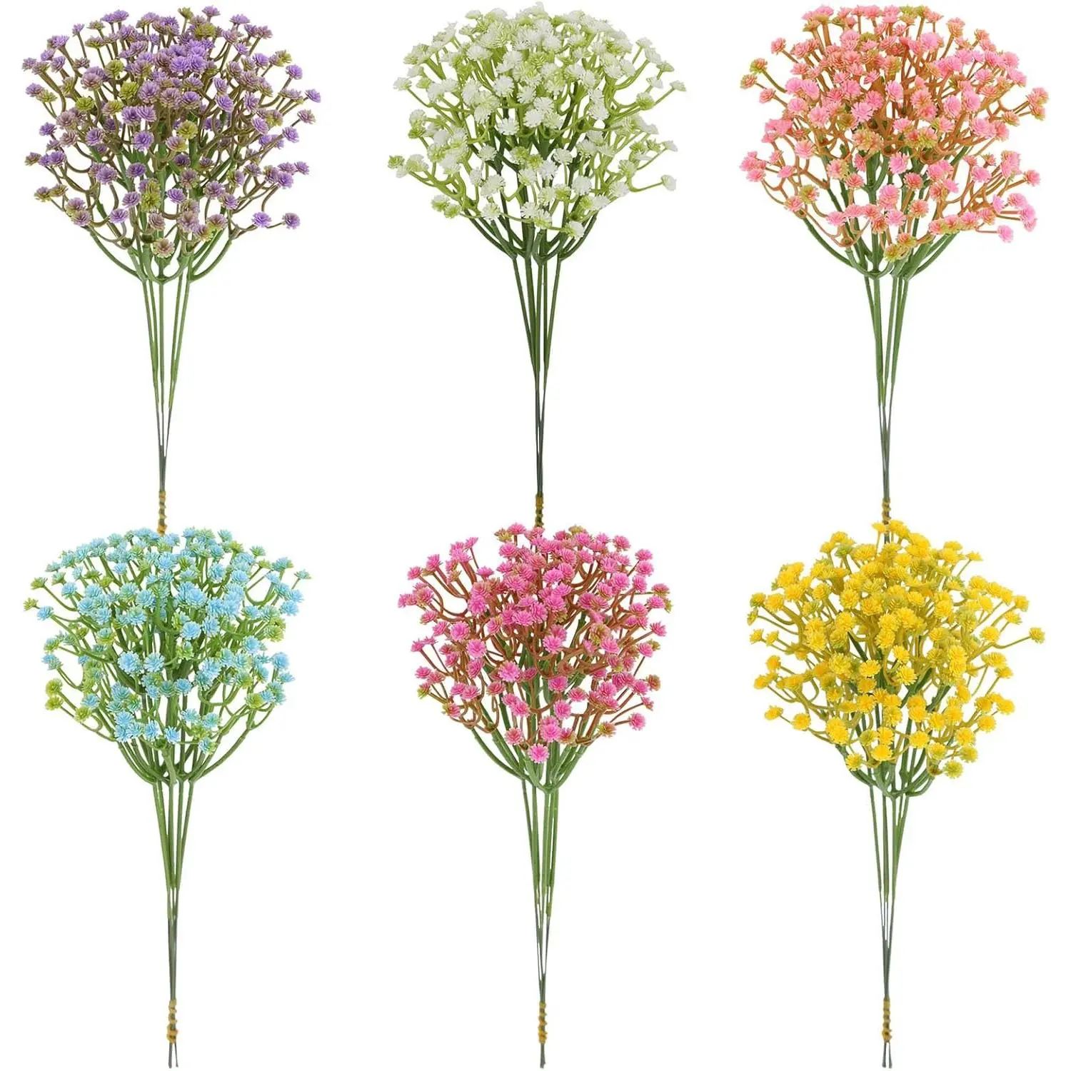 36 Large Bouquets of Colorful Baby's Breath,ldeal for Decoration, Valentine's Day Gifts,Crafts,Wedding Arrangements, Home Décor