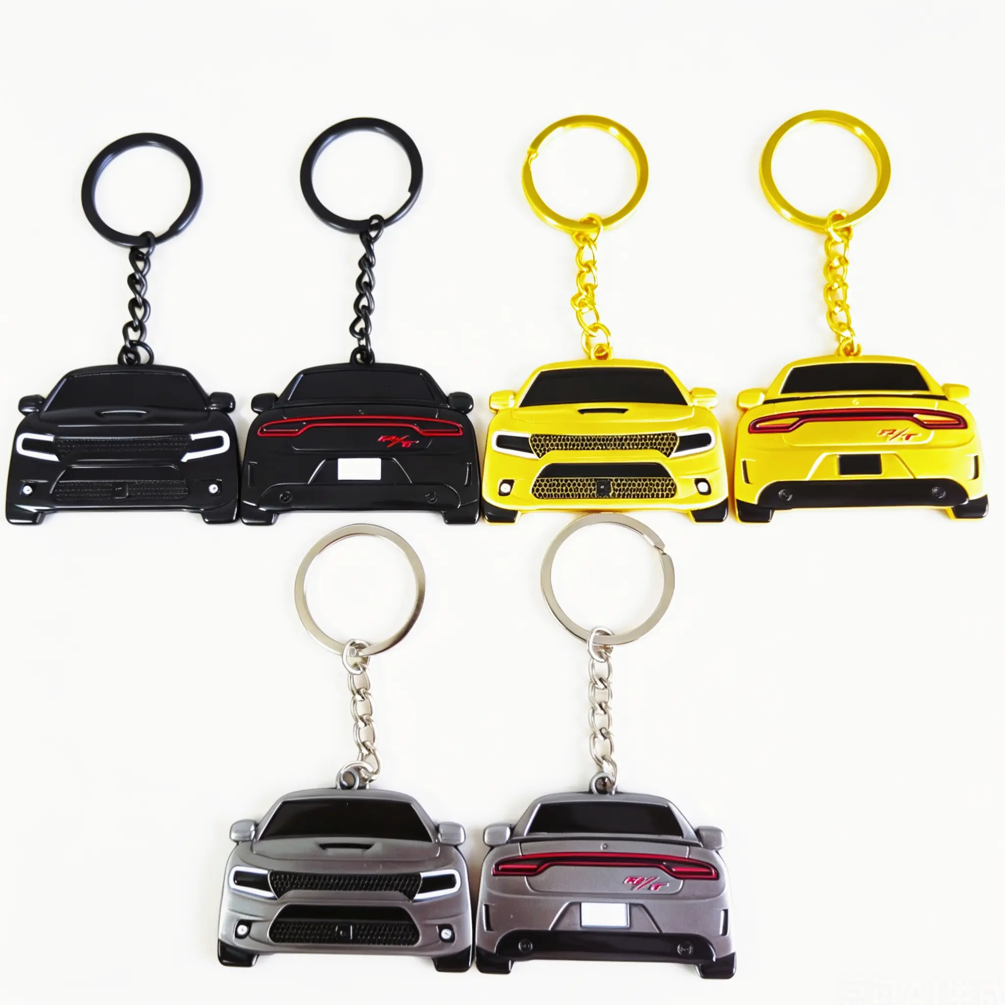 2-Sided Dodge Charger Keychain Key Ring - Automotive Car Exterior Decoration Accessory, Unique Gift for Car Enthusiasts