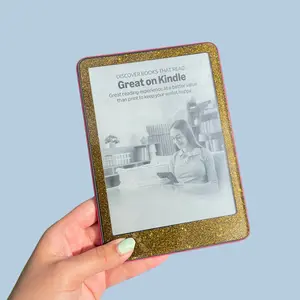 Dark Gold Glitter Kindle Skin- Glittery Gold Kindle Decal, Kindle Paperwhite Glitter Skin, Gold Kindle Skin, Sparkly Gold Kindle Decal