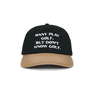 Students Golf Clueless Strap Back Hat in Black