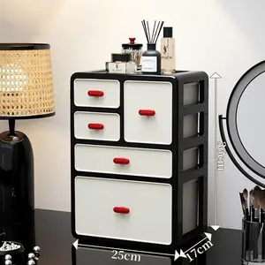 Desktop Organizer Box, Cosmetic Storage Box, Beauty Organizer, Medicine Cabinet, Drawer Style, Makeup Table Skincare Organizer, Luxury Office Multi-Layer Shelf