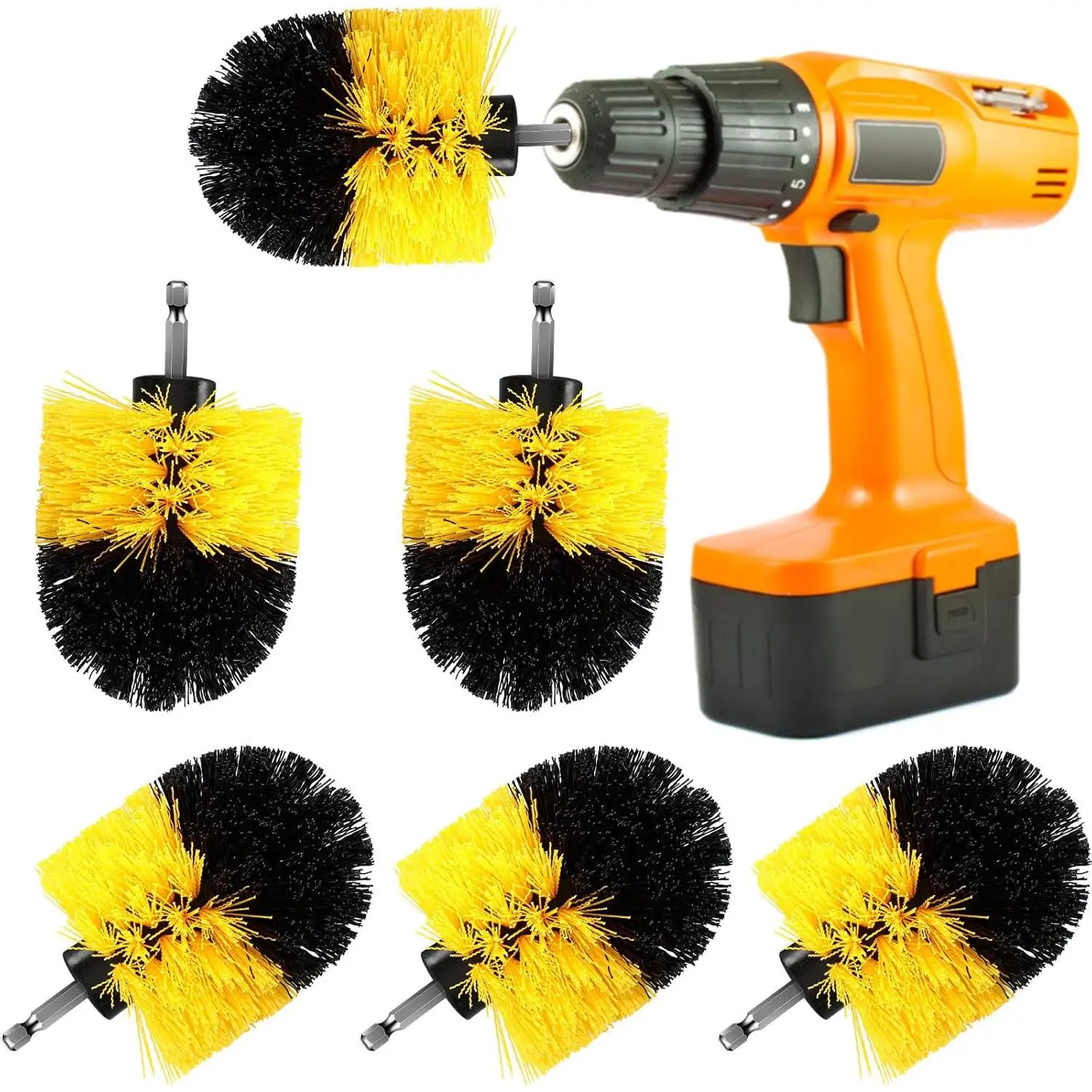 Drill Brush Nylon Drill Brush Attachment Electric Power Scrubber Scrub Attachment Multi Purpose Cleaning Supplies for Bathroom Surfaces Tub Grout Shower Kitchen Tile Auto