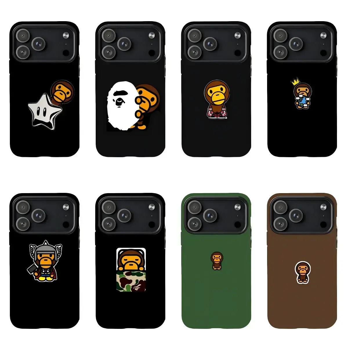 BAPE Baby Milo Phone Case For Streetwear Fans Suitable for iPhone 17-11 Pro Max/Plus and Samsung Galaxy S23-25						