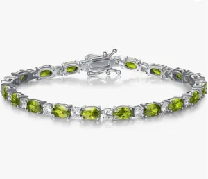 FANCIME Birthstone Bracelets Sterling Silver Tennis Bracelets Charm Fine Jewelry 7"