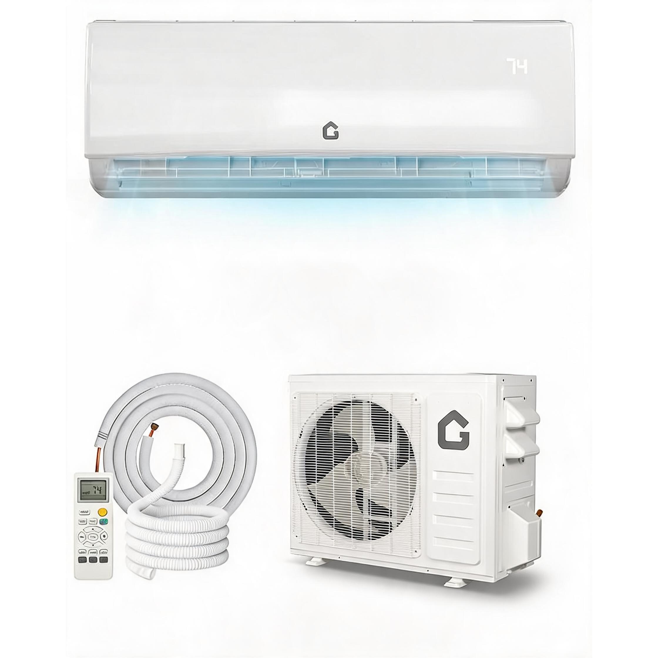 【GARVEE】11500 BTU Mini Split AC/Heating System – 115V WiFi Enabled Energy Efficient Wall-Mounted Split Air Conditioner – Cools Up to 750 Sq.Ft – Heat Pump & Installation Kit Included