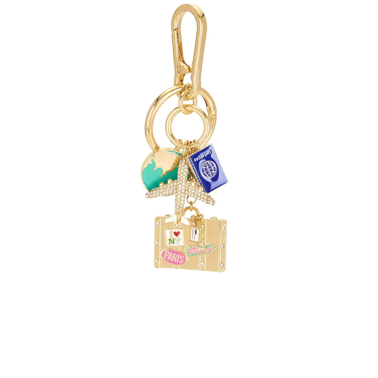 BaubleBar World Traveler Cluster Bag Charm in Multi & Gold BaubleBar World Traveler Cluster Bag Charm in Multi & Gold