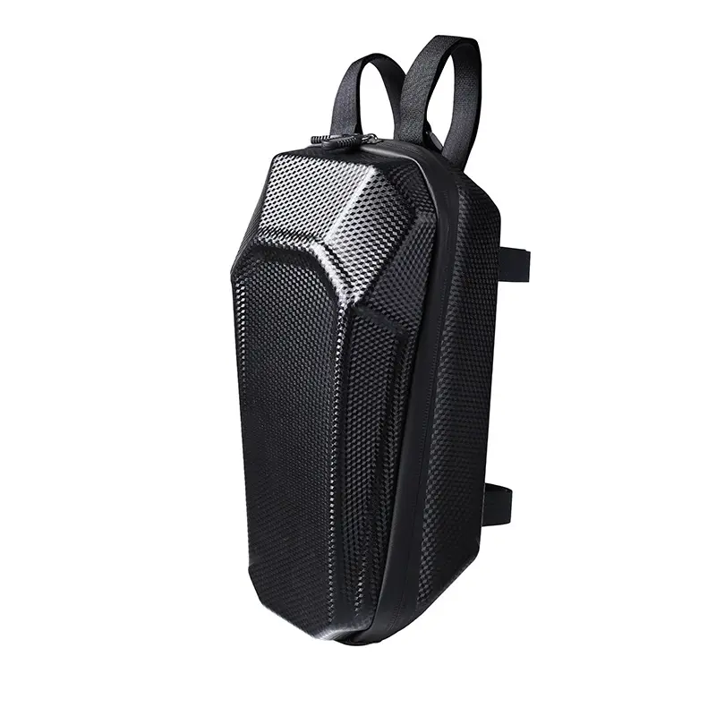 Hard Shell Handlebar Bag - Lightweight Waterproof EVA Bag with 2 Sizes for Every Need (11.42"x6.30"x4.72", 181g/241g), Zipper, 4-Point Secure Mounting, Wipe Clean for Mountain Biking, Commuter Bikes, Electric Scooters, Cycling Essentials 49070, Two Sizes
