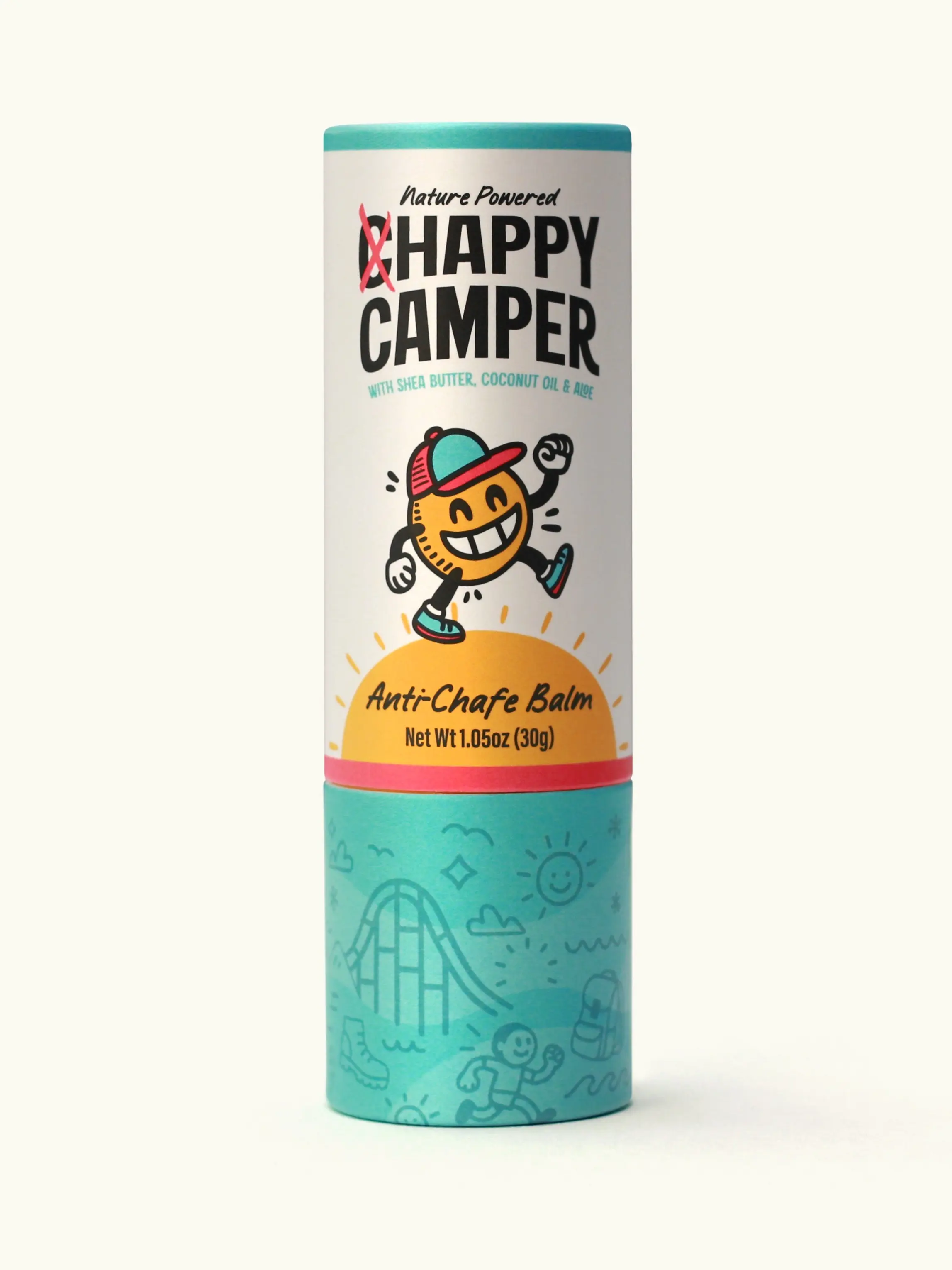 CHAPPY CAMPER Natural Anti-Chafe Balm, 100% Plant-Based & Silicone-Free, Gentle Daily Skin Protection