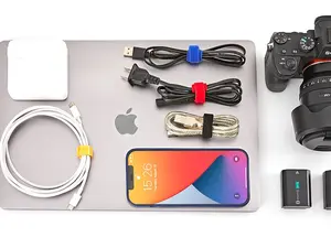 100PCS Reusable Cable Ties - 5 Vibrant Colors, Adjustable Sizes 4-10 inches, Durable & Long-lasting for Wire Organization, Home Office Use