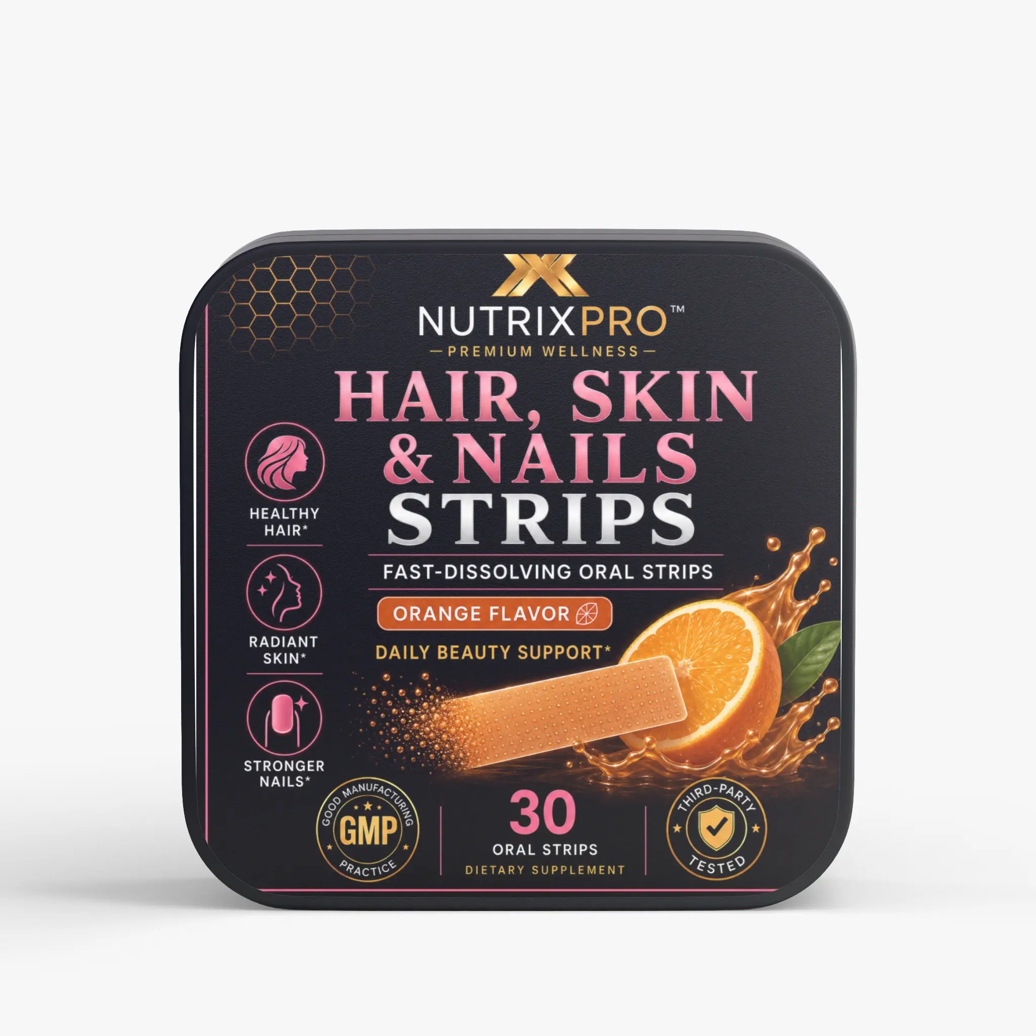 NutrixPro Glow Duo Beauty+ Collagen Strips + Hair, Skin & Nails Strips 60 total strips