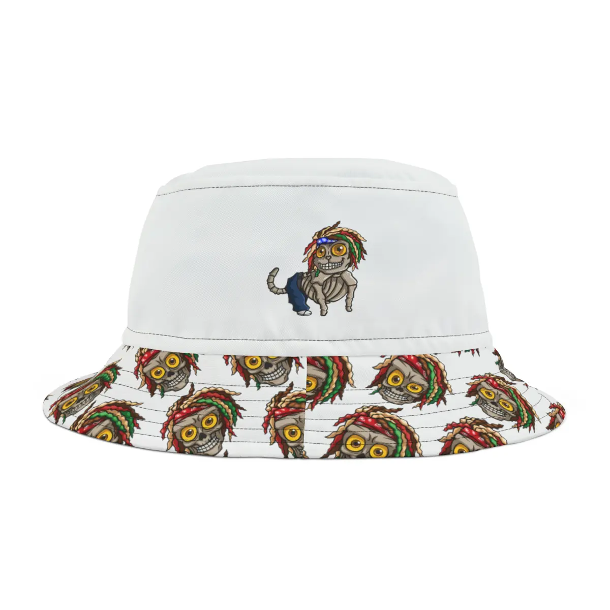 Mizter Bonezz Bucket Hat (AOP) - Personalized 100% Polyester Fashion Accessory for All Ages