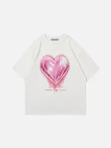 Aelfric Eden Love Balloon Graphic Tee - Oversized Unisex T-Shirt with Bold Heart Design for Summer Wear #StatementTee #UniqueStyle