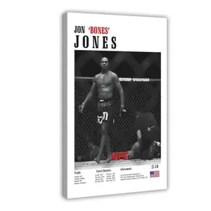Jon Jones Poster, Ufc Fighter Poster, Athlete Motivation,Modern Home Movement Wall Art Room Aesthetic Early Decor Canvas Print