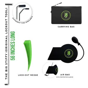 Emergency Vehicle Access Kit with Air Pump Bag, Wedge, and Storage Bag