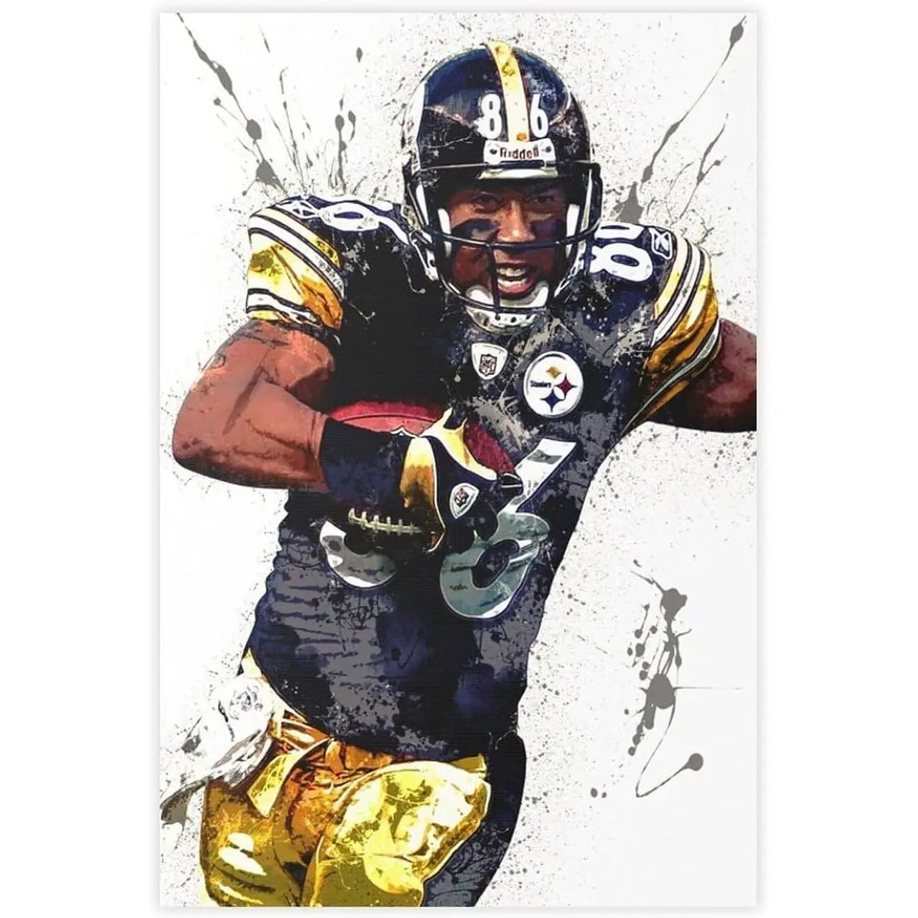 Hines Ward Canvas Poster Bedroom Decor Landscape Office Room Decor Gift