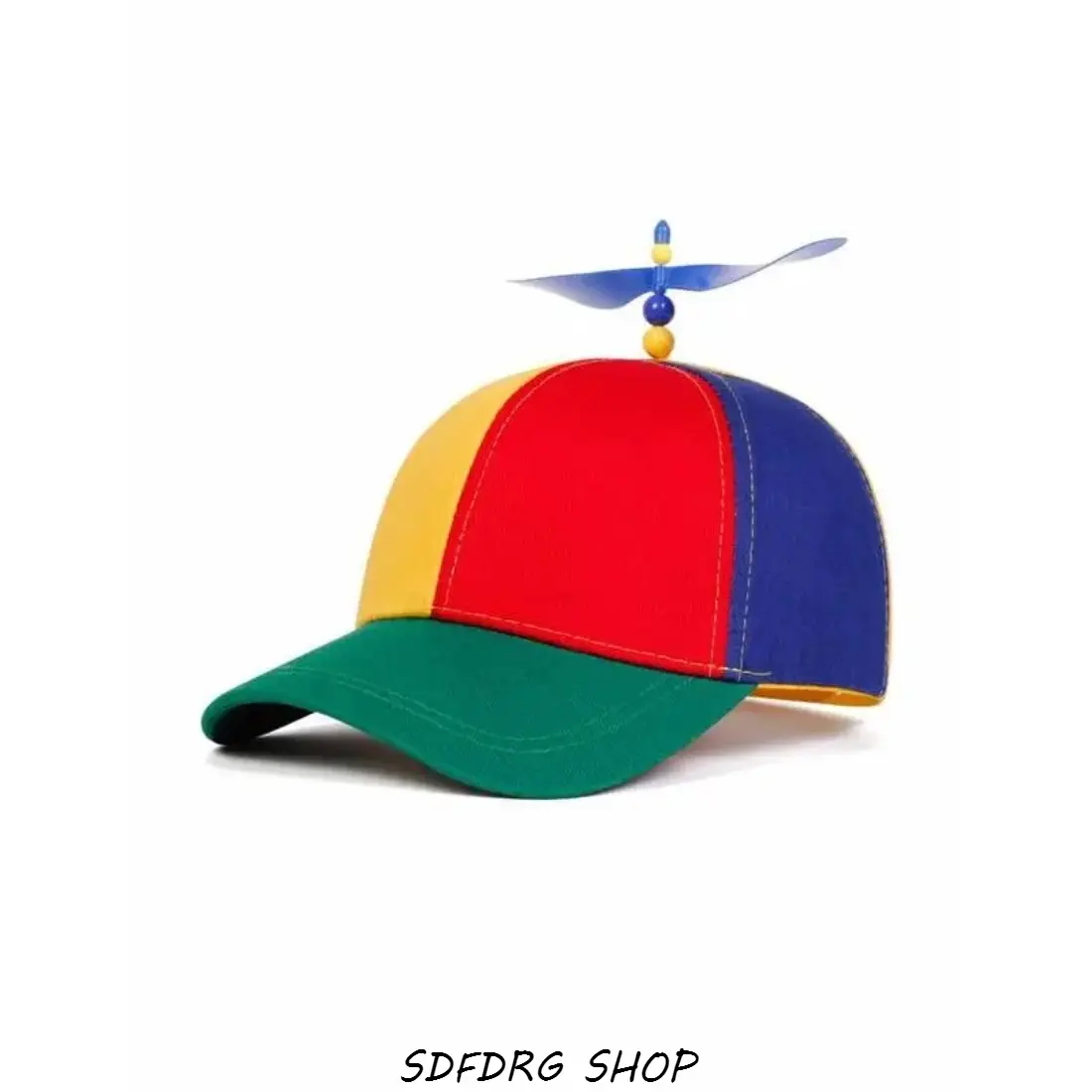 Rainbow Propeller Hat for Adults, Funny Colorful Beanie Cap with Spinning Propeller, Adjustable Lightweight Party Hat, Aesthetic Y2K Costume Cap for Festival, Halloween, Party,summerwins