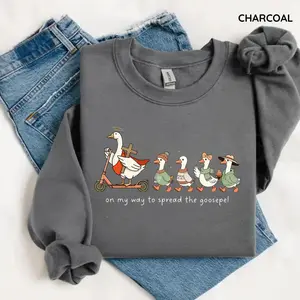 Retro Silly Goose Faith Crewneck, Vintage Fall Christian Sweatshirt & Tshirt for Men & Women, Cozy Unisex Gildan Sweater Gift