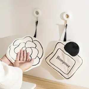 3pcs/set French Style Hand Towel Soft Absorbent Bathroom Towels for Home Decor