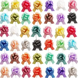 42 Pcs Large Christmas Pull Bows,6 Inch 21 Color Gift Bow for Wedding,Birthday,Anniversary,Party,Basket Decor (42color)