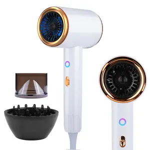 Ionic Hair Dryer, 2100W Professional Blow Dryer, Negative Ion Technolog Drying with 3 Heating, 2 Speed, 2 Nozzle for Home Salon Travel