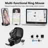 Xring Adjustable Wireless Ring Mouse with Flexible Ring Band, Trackpad, Phone Holder Stand - Plastic+TPU Bluetooth Smartphone Remote Accessory for TikTok, E-Book Page Turning - 2.4G for Mac/Windows, iPhone, iPad, Android