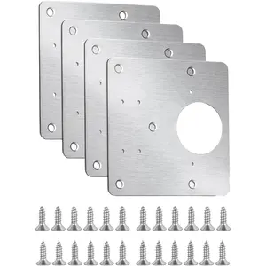 Heavy Hinges Repair Fixing Plates, Stainless Steel Board Cabinet Hinge Repair Replacement Kit for Kitchen Cupboard Door Locker Door Hinges