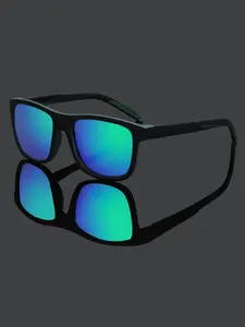 Unisex Retro Square Frame Glasses, Casual Decorative Lenses, Perfect for Summer Parties, Holidays, Gifts, Daily Wear