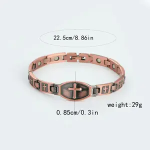 Premium Copper Bracelet for Women and Men, Ultra Strength 3500 Gauss Magnetic Bracelet, Adjustable Pure Copper Jewelry Bangle Gift Precise Hypoallergenic Durable