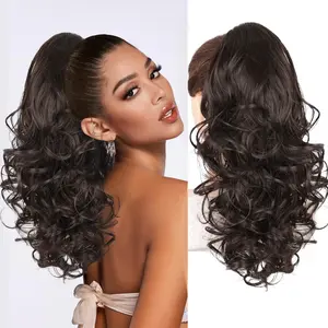20 Inch Claw Ponytail Hair Extensions for Women，Long Wavy Synthetic Ponytail Extension Fluffy Hairpiece for Women for Daily Use