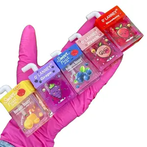 Fruit-Flavored Lip Oil Gloss - Tinted Hydrating Lip Oil, Non-Sticky Glossy Finish, Cute Kawaii Tube (Strawberry, Peach, Watermelon, Cherry) - Vegan, Cruelty-Free & Nourishing for Everyday Skincare & Makeup