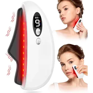Electric Gua Sha Facial Tools, Bian Stone Guasha Tool for Face, Neck, Body, Heated Vibration Massage Gua Sha Stone for Face Sculpting, Wrinkles Removal, Anti-Aging, Muscle Relief