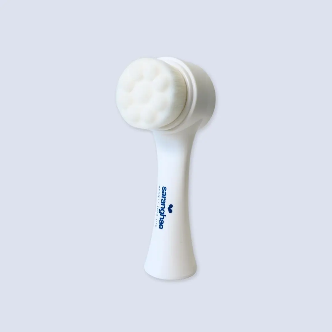 Saranghae Pore Exfoliating Facial Brush, Facial Cleansing Tools for Cleansing, Conditioning, Pore Control, Suitable for All Skin Types, Face Area, Round Shape, Single Item