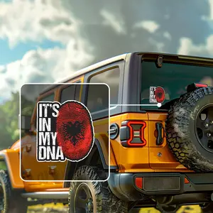 Albania, This Is My Genetic Car Sticker, Bumper Sticker, Waterproof, Anti-UV, Fog Effect, Vinyl Sticker, Car Sticker.
