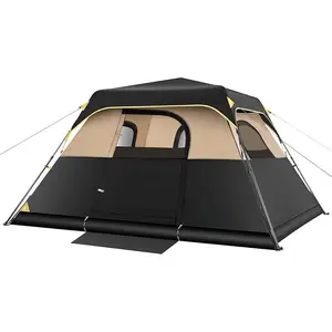 Outdoor Camping Tent 4/6/8/10 Person Instant Cabin Tent Setup in 60 Seconds with Rainfly & Windproof Portable with Carry Bag for Family Camping & Hiking