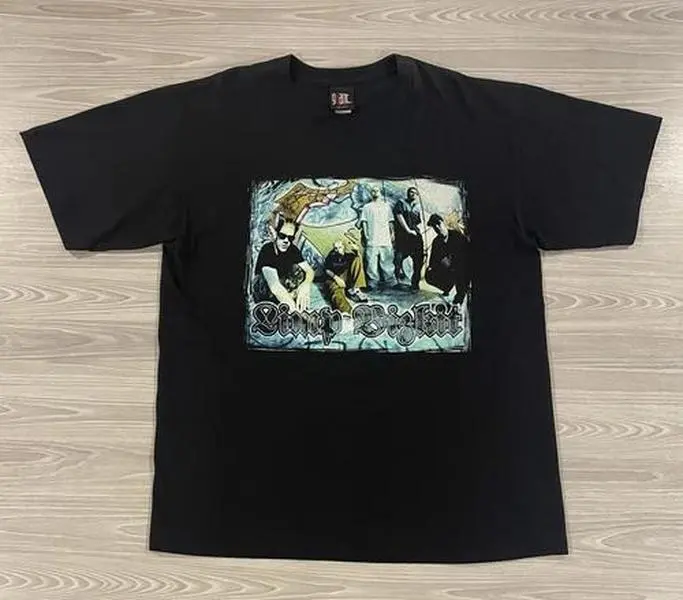 Limp Bizkit 1998 Tシャツ 90s Vintage Vintage 1998 Limp Bizkit Black T-Shirt Graffiti Band GIANT Tag