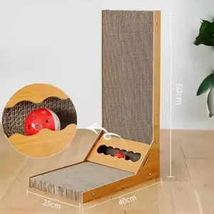 WhiskerWonders L-Shaped Cat Scratching Board with Incline, Durable Cardboard, Scratch-Resistant & Anti-Scratch, Ideal for Cats of All Breeds and Ages ceiling Vertical L-Shape Tall Sisal cratcher Heavy Duty