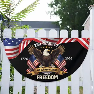 America 250th Anniversary Flag, 1776–2026 Non-Pleated Fan Flag, Patriotic USA Decor