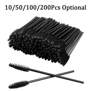 200/100/50/10 Eyelash Brushes, Mascara Sticks, Bendable Disposable Brow Rollers, False Eyelash Brush, Brow Roller, Castor Oil Brush