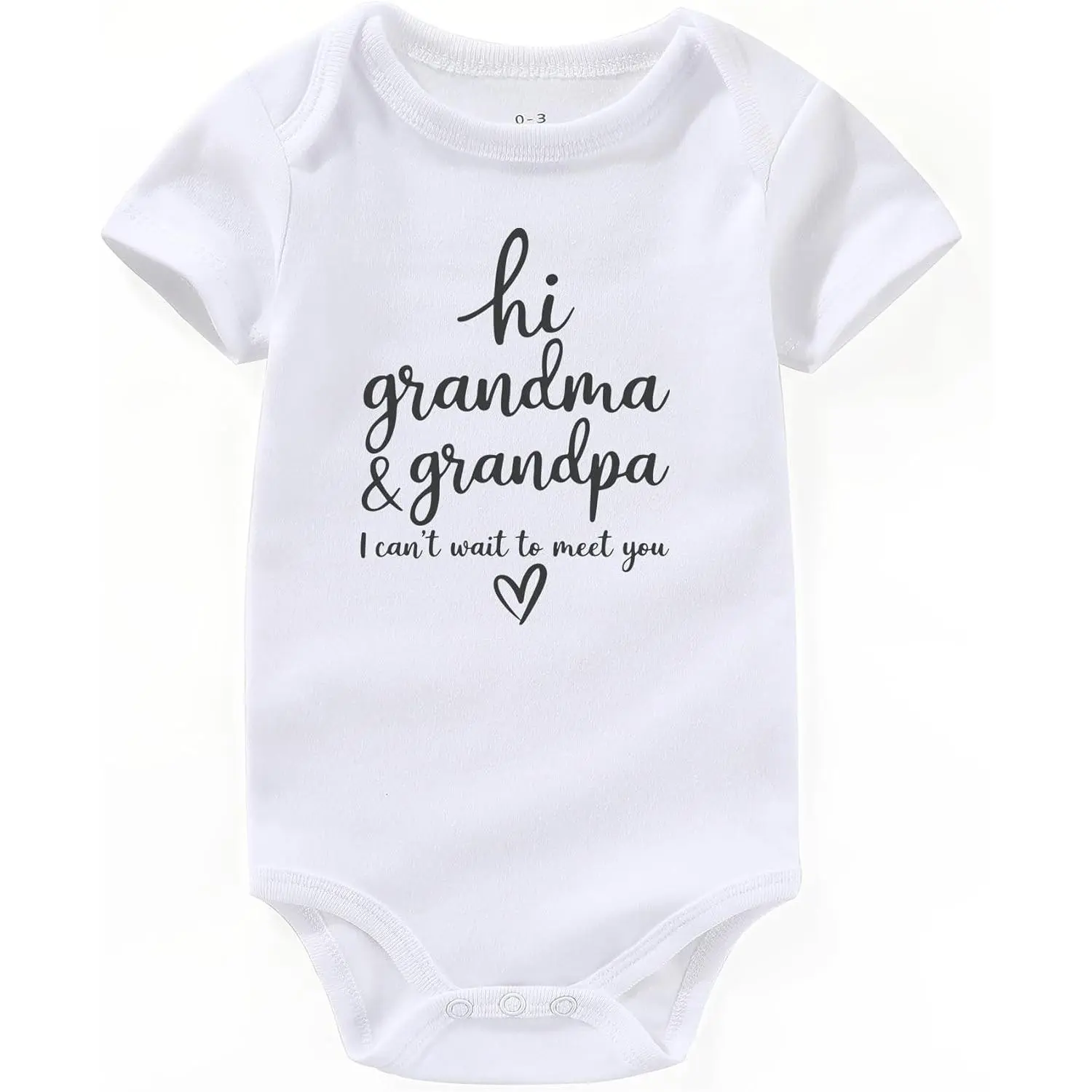 Hi grandma and grandpa pregnancy announcement Baby Clothes grandparents baby announcement Baby Bodysuits