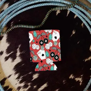 Western Can Koozies Standard Size - Fun Design for Drinks