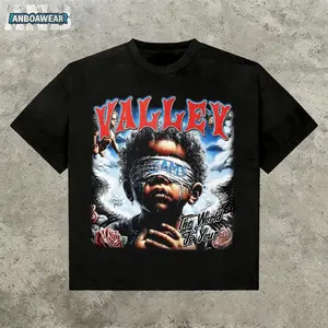 [100% Cotton][Graphic Tee] "Valley The World Is Your Men's   T-Shirt – Grunge Y2K Style Graphic Tee, Streetwear Shirt, Jesus Print,  T-Shirt, Perfect Gift for Family and Friends" Pattern