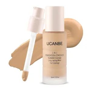 #DealsForYouDays UCANBE 2-IN-1 Foundation + Concealer, Full Coverage Long-Lasting Matte Makeup for Normal, Combination and Oily Skin, Buildable Waterproof Formula with Hyaluronic Acid 01 Fair Ivory summerwins