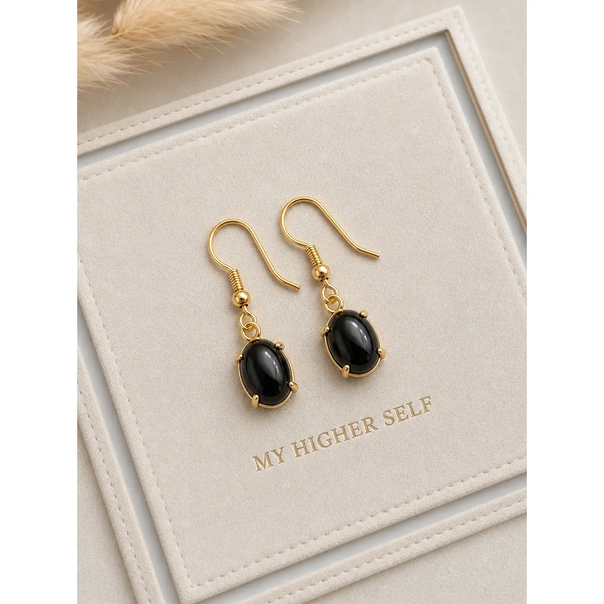 Minimalist 24 Karat Gold Plated Natural Crystal Earrings, Single Pair for Casual Wear