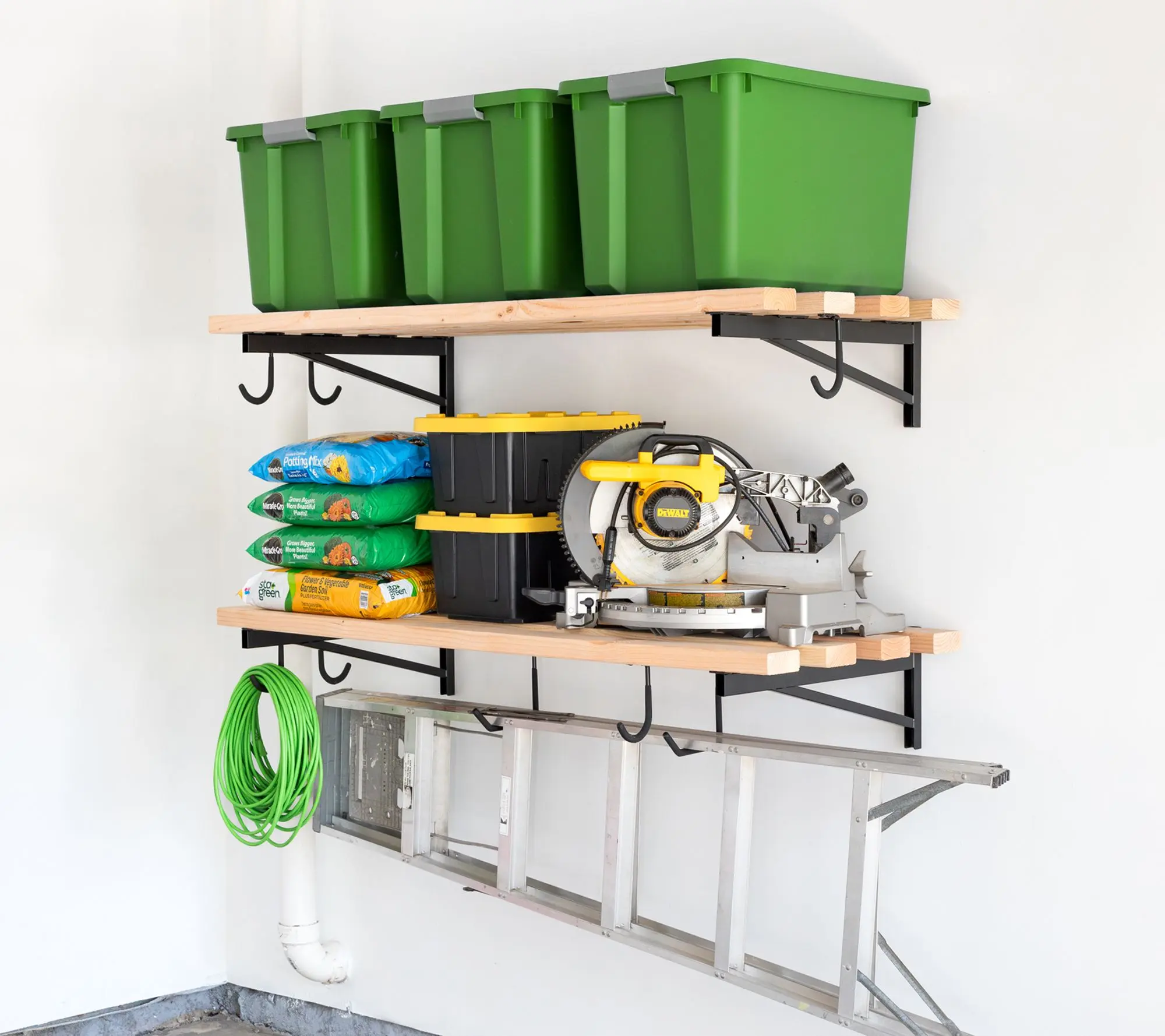 StoreYour 2' x 4' DIY Wall Shelf Brackets - Heavy Duty StoreYour 2' x 4' DIY Wall Shelf Brackets - Heavy Duty