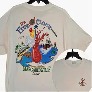 Vintage Jimmy Buffett Margaritaville Las Vegas Shirt, It S Five O Clock