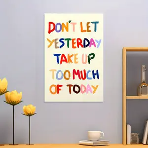 [Positive Growth Mindset Poster] 1pc Positive Growth Mindset Canvas Poster - Encouragement Poster for Classroom and Office Decor - Trendy Indoor and Outdoor Wall Hanging Perfect Gift Decoration Photo