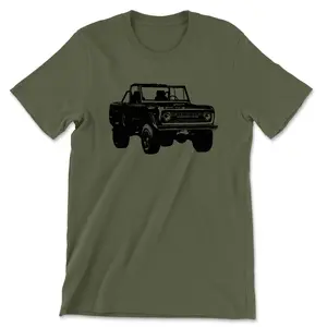 Vintage Lifted Truck T-Shirt Classic 4x4 Fitted Crew Neck Short Sleeve Summer Tee