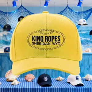 Retro King Ropes Sheridan, WYO Flat Edge Cap Adjustable Truck Driver Hat Retro Fun Truck Driver Baseball Hat