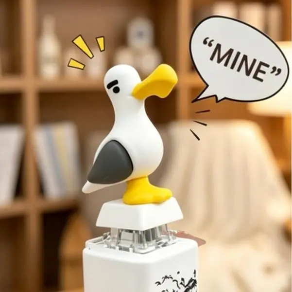 Seagull MINE! Button Keychain - Real Sound, LED Light, Funny Interactive Gift for Friends & Family, Summerwins Fashion Accessory